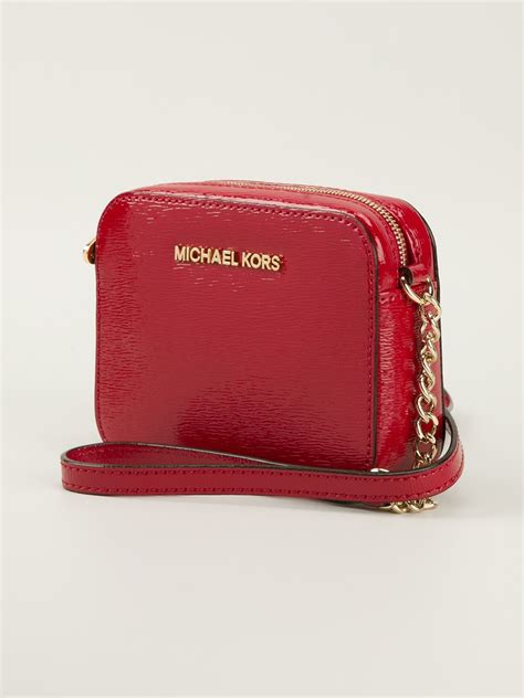 michael kors red crossbody bag